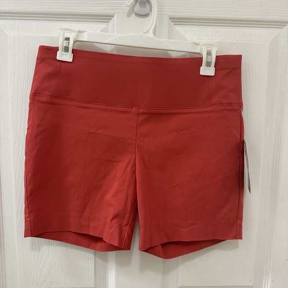DFA New York Women's Pull On Elastic Top Shorts Size 6 Salmon Orange NWT - Picture 1 of 6